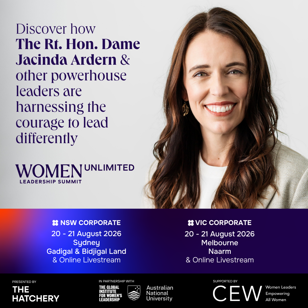 Women UNLIMITED Leadership Summit 2026 featuring Rt. Hon. Dame Jacinda Ardern
