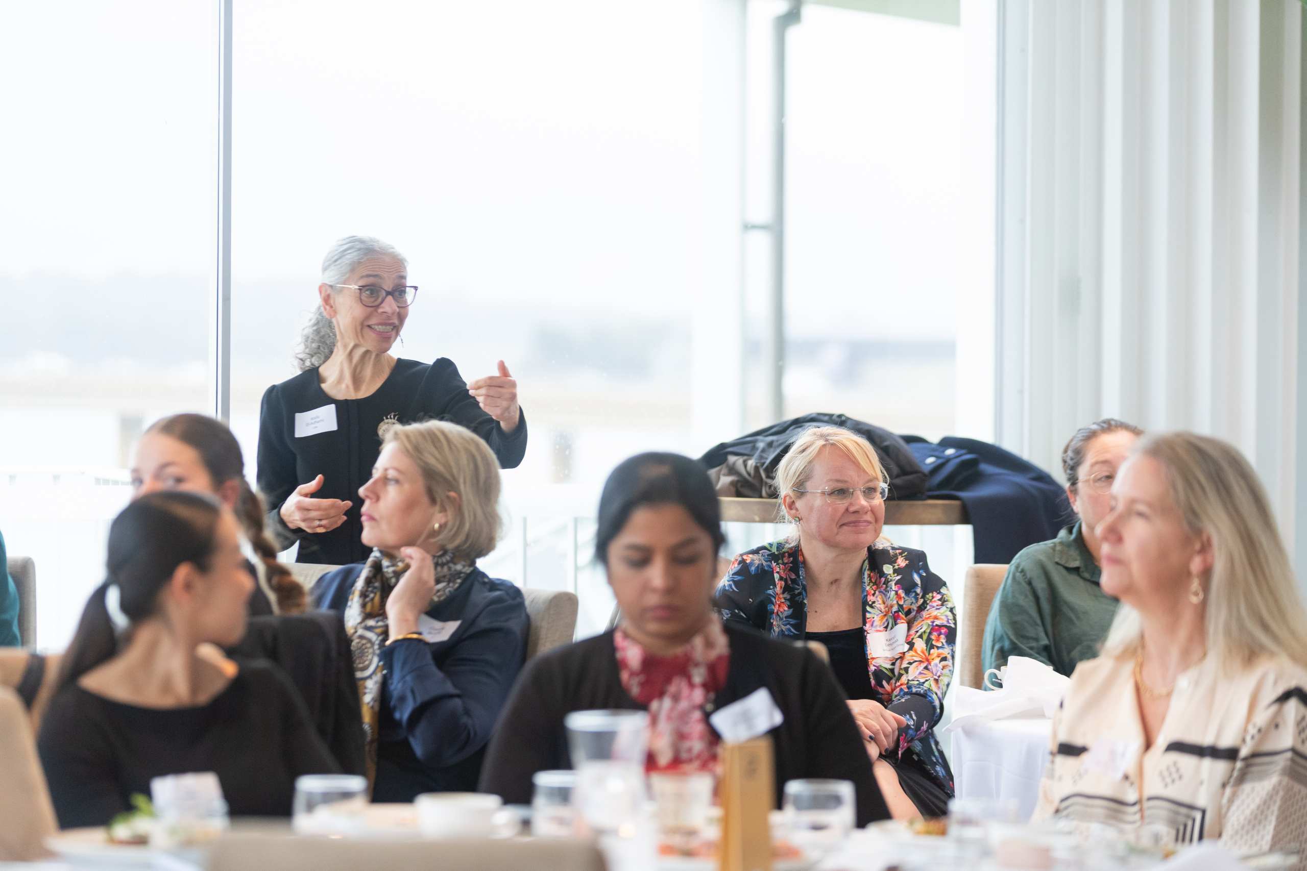 CEW members in discussion at a leadership roundtable